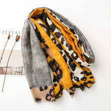 Load image into Gallery viewer, Classic Leopard Print Scarf | Mustard