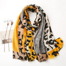 Load image into Gallery viewer, Classic Leopard Print Scarf | Mustard