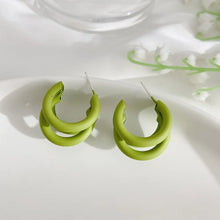 Load image into Gallery viewer, Statement 3 Half Hoop Colour Earring