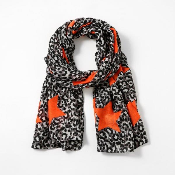 Eco Style Leopard & Stars Print | Orange