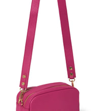 Load image into Gallery viewer, Leather Crossbody Bag | Double Zipped Camera Bag