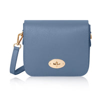 Load image into Gallery viewer, Leather Twist Lock Crossbody Bag