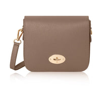 Load image into Gallery viewer, Leather Twist Lock Crossbody Bag