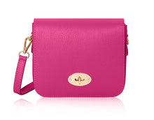 Load image into Gallery viewer, Leather Twist Lock Crossbody Bag
