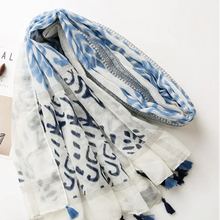 Load image into Gallery viewer, Ripple Print Cotton Summer Scarf