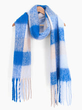 Load image into Gallery viewer, Allie Heavyweight Scarf - Royal Blue, Square Colour Block: One-size
