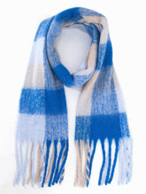Load image into Gallery viewer, Allie Heavyweight Scarf - Royal Blue, Square Colour Block: One-size