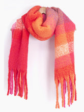Load image into Gallery viewer, Allie Heavyweight Scarf - Fuchsia, Square Colour Block: One-size