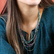 Load image into Gallery viewer, Turquoise, Pink & Green Layered Necklace
