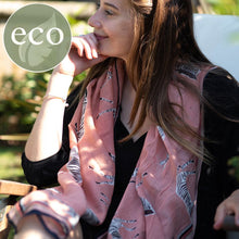 Load image into Gallery viewer, Salmon Pink Zebra Print Cotton Scarf