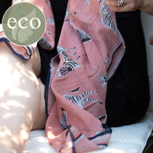 Load image into Gallery viewer, Salmon Pink Zebra Print Cotton Scarf