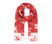 Load image into Gallery viewer, Red Bloom Scarf