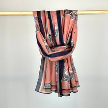 Load image into Gallery viewer, Salmon Pink Zebra Print Cotton Scarf