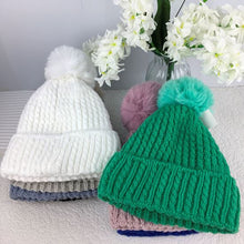 Load image into Gallery viewer, Knitted Pom Pom Hat
