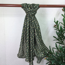 Load image into Gallery viewer, Polka Dot &amp; Gold Spot Scarf | Green
