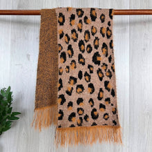 Load image into Gallery viewer, Tassel Animal Print Snuggly Scarf

