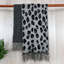 Load image into Gallery viewer, Tassel Animal Print Snuggly Scarf
