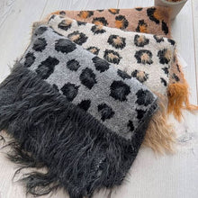Load image into Gallery viewer, Tassel Animal Print Snuggly Scarf
