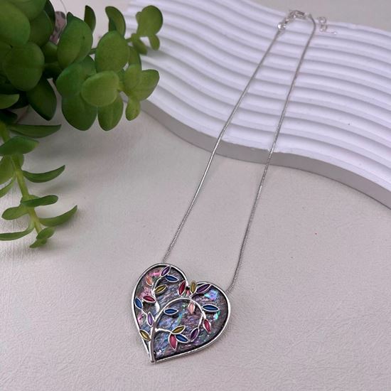 Enamel Short Tree Statement Necklace | Multi