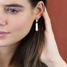 Load image into Gallery viewer, Organic Disc &amp; Shell Drop Earrings
