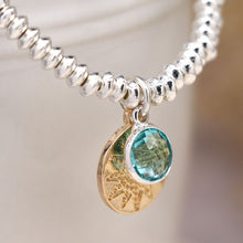 Load image into Gallery viewer, Aqua &amp; Silver Beaded Bracelet
