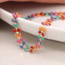 Load image into Gallery viewer, Multicolour Leaf Drop Necklace
