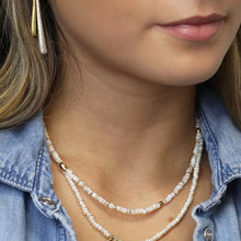 Load image into Gallery viewer, Seed Pearl &amp; Gold Beaded Strand Necklace
