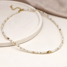 Load image into Gallery viewer, Seed Pearl &amp; Gold Beaded Strand Necklace
