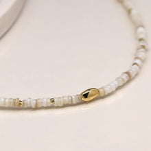 Load image into Gallery viewer, Seed Pearl &amp; Gold Beaded Strand Necklace
