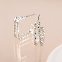 Load image into Gallery viewer, Double Twist Strand Square Hoop

