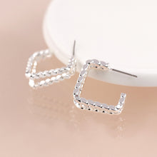 Load image into Gallery viewer, Double Twist Strand Square Hoop
