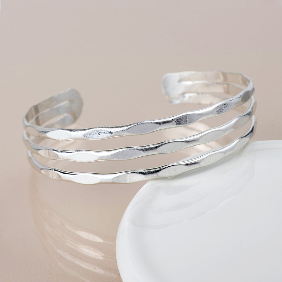 Hammered Worn Bangle