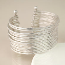 Load image into Gallery viewer, Stacked Multi Strand Hammered Bangle
