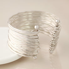 Load image into Gallery viewer, Stacked Multi Strand Hammered Bangle
