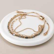 Load image into Gallery viewer, Smoky Crystal &amp; Chain Bracelet

