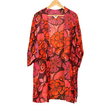 Load image into Gallery viewer, Longer Length Red Mix Floral Print Kimono

