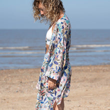Load image into Gallery viewer, Long Pastel Mix Floral Print Kimono
