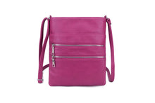 Load image into Gallery viewer, Multi Zip Pocket Crossbody Bag |. Purple
