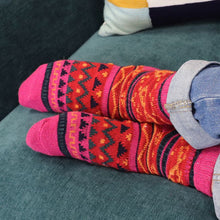 Load image into Gallery viewer, Wool Blend Nordick Socks | Pink
