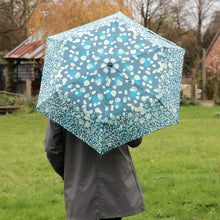 Load image into Gallery viewer, Teal Mix Dot Print Recycled Umbrella
