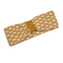 Load image into Gallery viewer, Recycled Blend Mustard &amp; White Scandi Flower Headband
