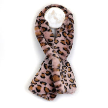 Load image into Gallery viewer, Faux Fur Pull-Through Scarf | Leopard
