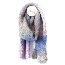 Load image into Gallery viewer, Lilac Mix Boucle Scarf with Recycled Yarn
