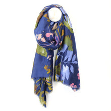 Load image into Gallery viewer, Blue Mix Watercolour Scarf
