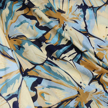 Load image into Gallery viewer, Bamboo Viscose Navy Mix Painterly Petal Print
