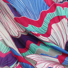 Load image into Gallery viewer, Bamboo Viscose Pink &amp; Blue Mix Tropical Flower Print Scarf
