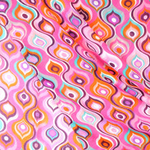 Load image into Gallery viewer, Pink &amp; Orange Mix Retro Wave Print Scarf
