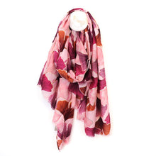 Load image into Gallery viewer, Pink Mix Ginko Scarf With Metallic Detail
