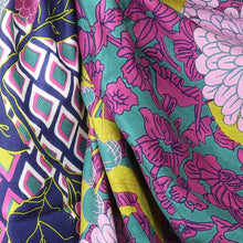 Load image into Gallery viewer, Bamboo Green Mix Dahlia Multicolour Scarf
