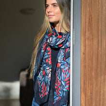 Load image into Gallery viewer, Recycled Blend Blue &amp; Red Mix Multi Scarf
